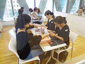 JNAネイリスト検定風景