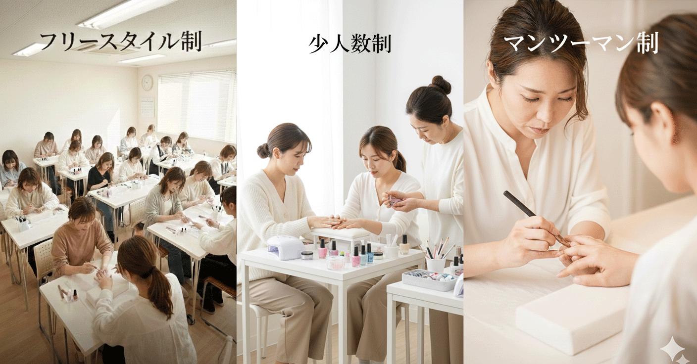 自分に合ったネイルスクール３つの受講スタイル